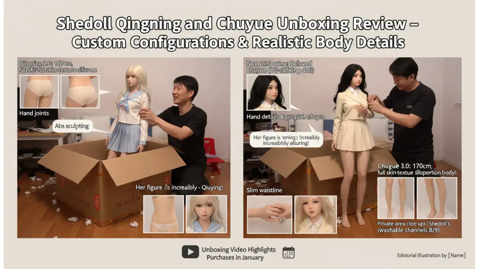 SHEDOLL 青柠（チンニン）と楚玥（チュユエ）の開封レビュー – リアルな細部とカスタム仕様